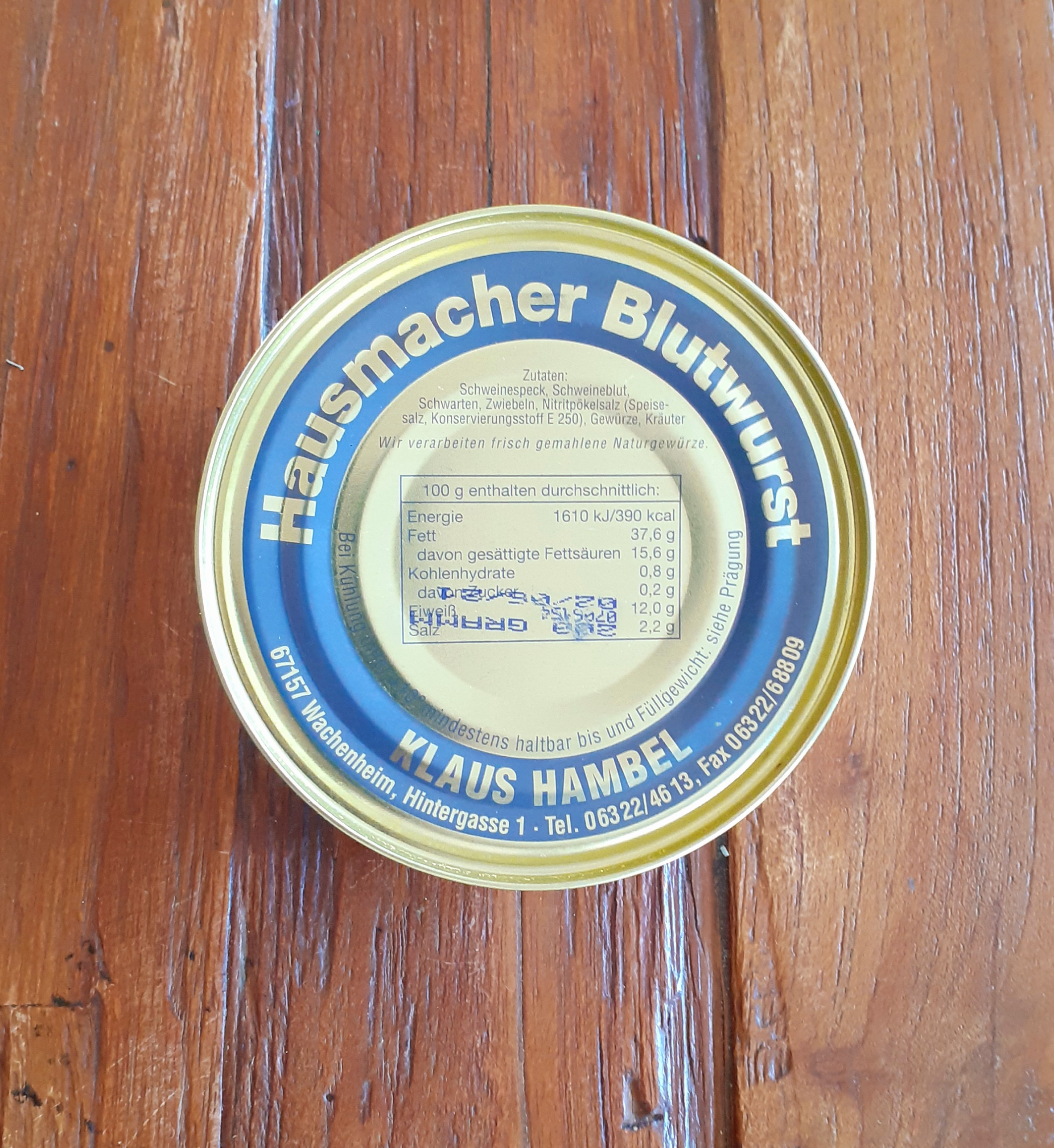 Pfälzer Blutwurst 200g