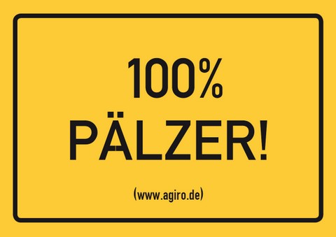 Aufkleber 100% Pfälzer