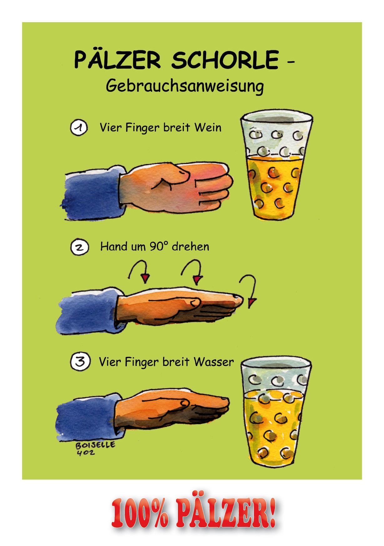 Postkarte Schorleanleitung