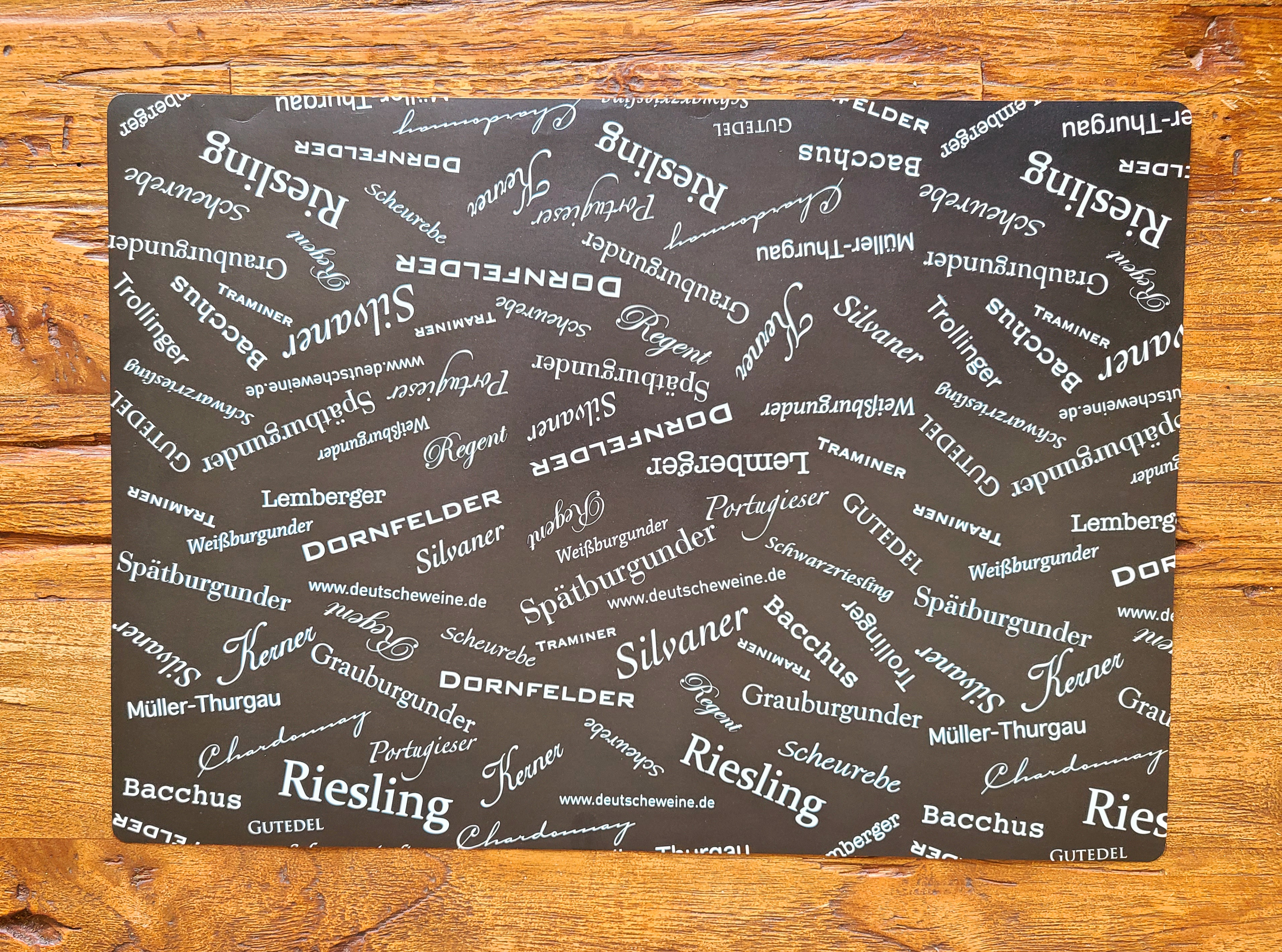 Tischset mit Rebsorten / Anbaugebiete