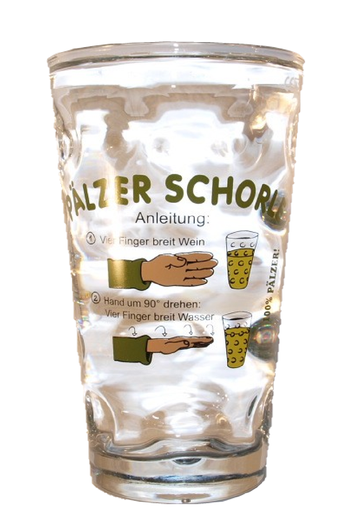 Pfälzer Dubbeglas "Schorleanleitung"  0,5l