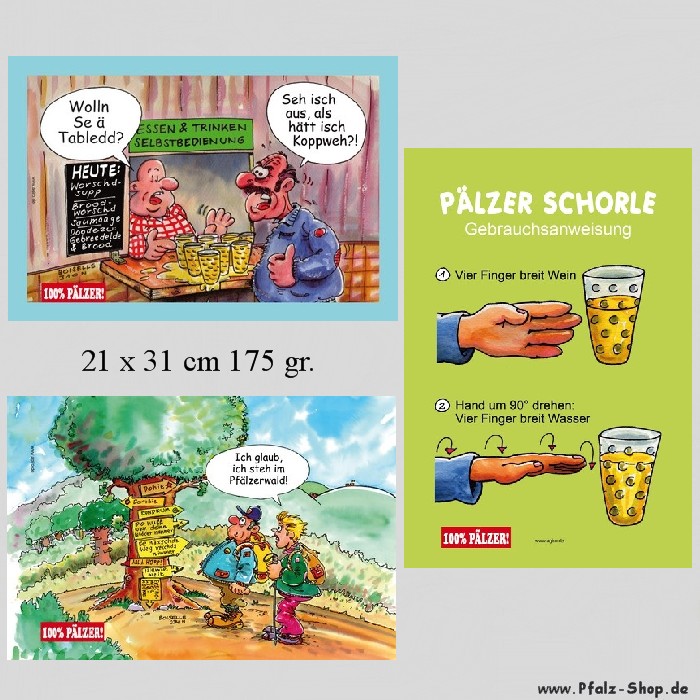 Pfälzer Blechschilder - 6 Stück zur Auswahl